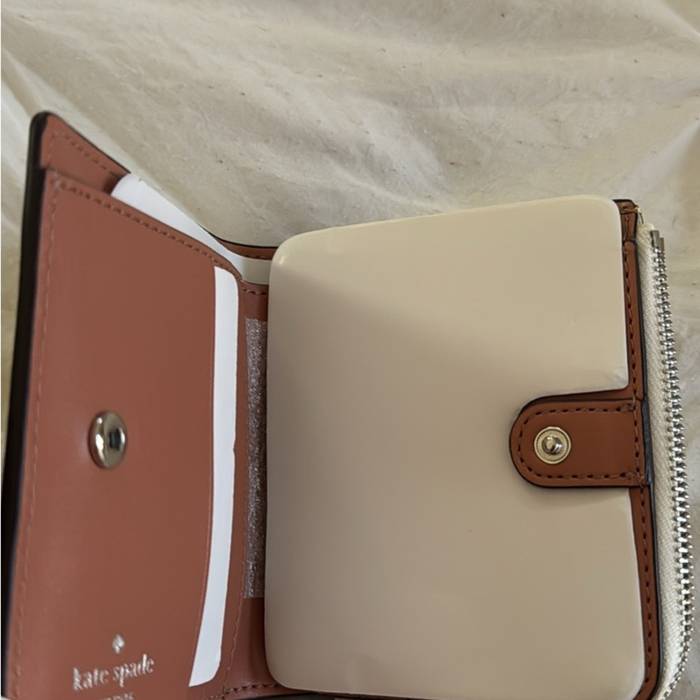 Kate Spade Yellow and Gray Compact Wallet - Picture 4 of 5